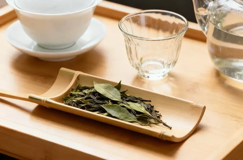 how to make tea - preparing Fenghuang Dancong tea leaves