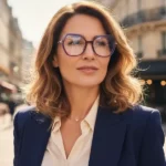 women optical frame PER02491 with metal monoblock temples