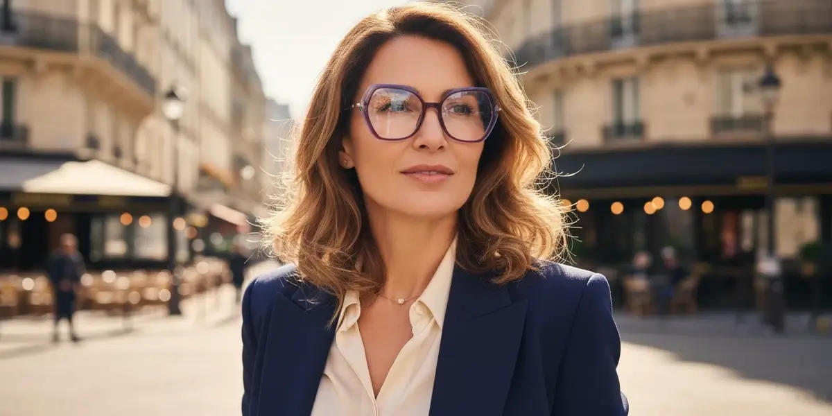 women optical frame PER02491 with metal monoblock temples