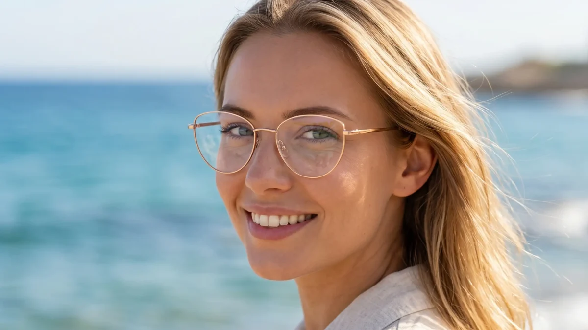 PSR02392 cat eye optical frame with flexible mono-block temples