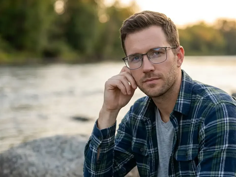 PSR02468 men's stainless steel optical frame with mono-block spring hinge temples and two-tone colors